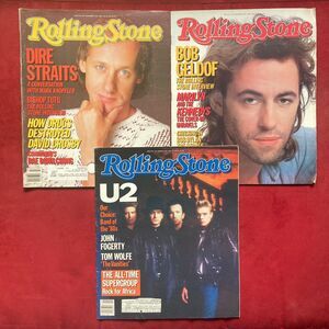 Rolling Stone Magazine Set No. 443, 461, 462 • U2 • Dire Straits • Bob Geldof